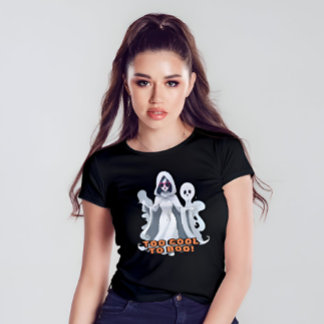 Trendy & Grappig Schattige Ghost Vrouwen Halloween T-shirt