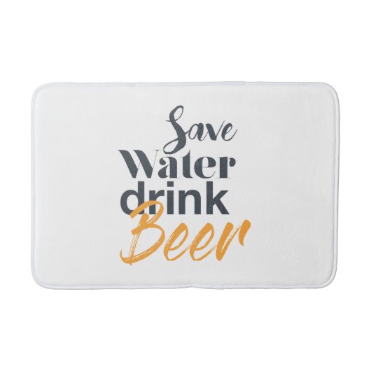 Trendy, grappig, stadsontwerp Save Water Drink Bee Badmat (Voorkant)