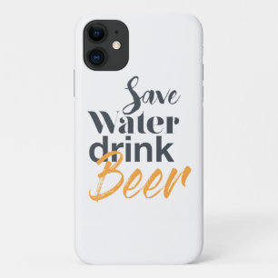 Trendy, grappig, stadsontwerp Save Water Drink Bee iPhone 11 Hoesje