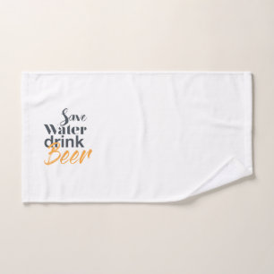 Trendy, grappig, stadsontwerp Save Water Drink Bee Handdoek
