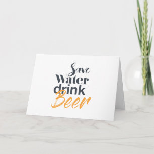 Trendy, grappig, stadsontwerp Save Water Drink Bee Kaart