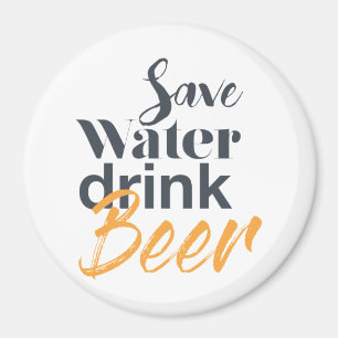 Trendy, grappig, stadsontwerp Save Water Drink Bee Magneet