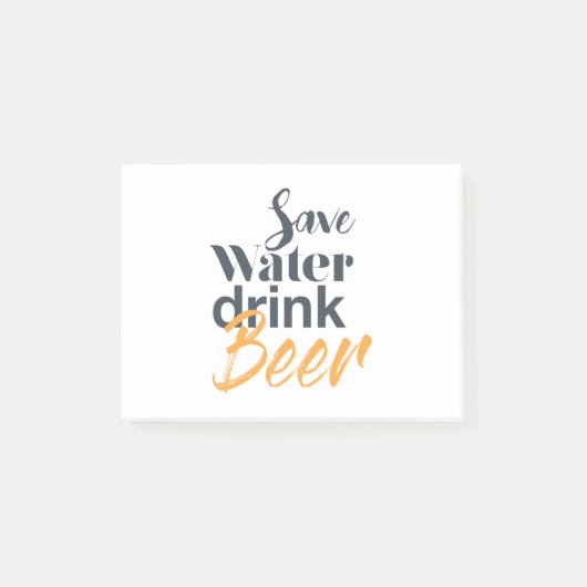Trendy, grappig, stadsontwerp Save Water Drink Bee Post-it® Notes (Voorkant)