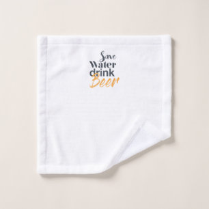 Trendy, grappig, stadsontwerp Save Water Drink Bee Washandje