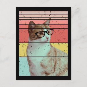 TRENDY GRAPPIGE SCHATTIGE KAT VINTAGE BRIEFKAART