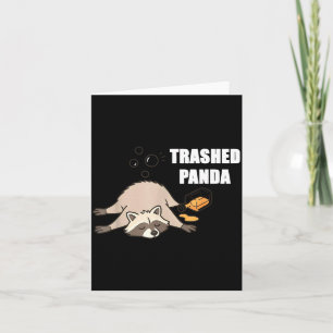 Trendy Grappige Vernielde Panda Dronken Wasbeer Li Kaart