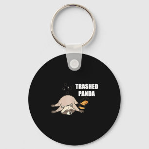 Trendy Grappige Vernielde Panda Dronken Wasbeer Li Sleutelhanger
