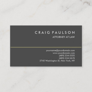 Trendy Gray Consultant Attorney Visitekaartje