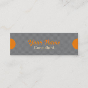 Trendy Gray en Oranje consultant Mini Visitekaartje