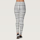 Trendy Gray Flannel Pset Pattern Leggings (Achterkant)