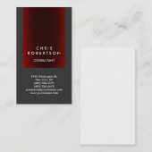 Trendy Gray Red Consultant Visitekaartje (Voorkant / Achterkant)
