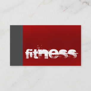 Trendy Gray Red Fitness Sport Visitekaartje