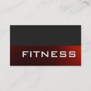 Trendy Gray Red Fitness Sport Visitekaartje