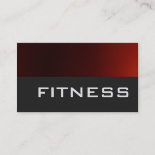 Trendy Gray Red Fitness Sport Visitekaartje
