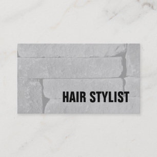 Trendy Gray Wall Modern Hair Stylist Visitekaartje