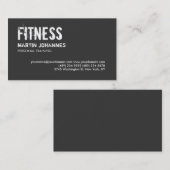 Trendy Gray White Personal Trainer Visitekaartje (Voorkant / Achterkant)