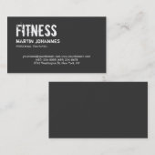Trendy Gray White Personal Trainer Visitekaartje (Voorkant / Achterkant)