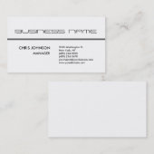 Trendy Gray White Plain Standard Visitekaartje (Voorkant / Achterkant)