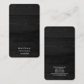 Trendy Gray Wood Modern Plain Professional Manager Visitekaartje (Voorkant / Achterkant)