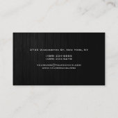 Trendy Gray Wood Pattern Monogram Visitekaartje (Achterkant)