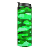 Trendy Green Abstract Pattern Thermosbeker (Geroteerd rechts)
