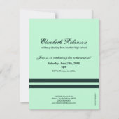 Trendy Green Bow Graduation Party Photo Invitation (Dos)