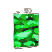 Trendy Green Camo Abstract Pattern Heupfles (Rechts)