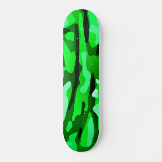 Trendy Green Camo Pattern Skateboard (Voorkant)