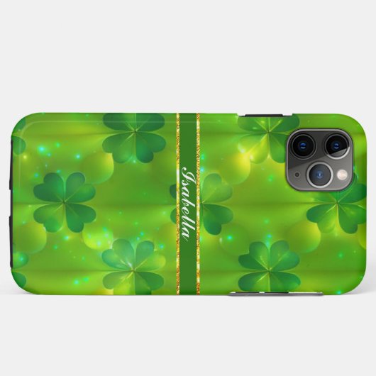 Trendy Green Clover 4 Lijsten Collectie Case-Mate iPhone Case (Achterkant (horizontaal))