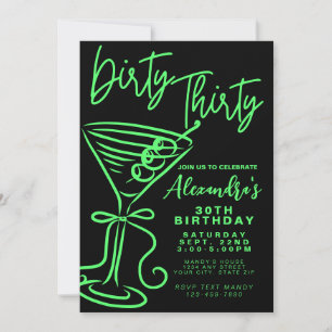 Trendy Green Dirty 30ste Verjaardag Kaart