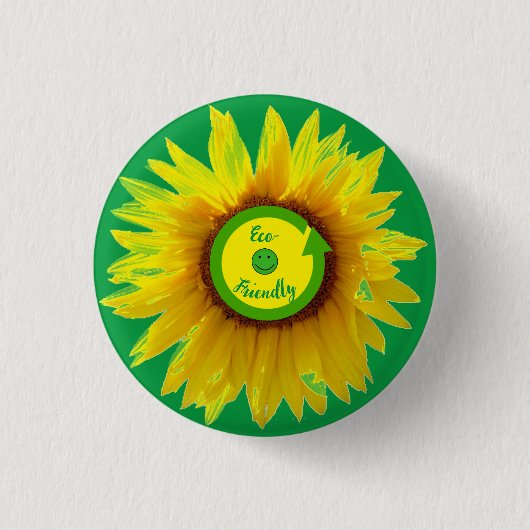 Trendy Green Ec0-vriendelijk vun Ronde Button 3,2 Cm (Voorkant)