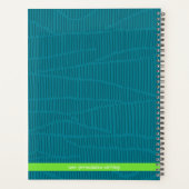 Trendy Green gepersonaliseerde naam Planner (Achterkant)