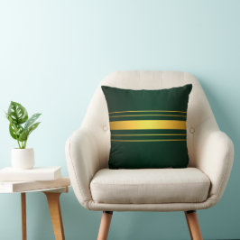 Trendy Green Gold Luxe Linnen Textuur Collectie Kussen