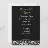 trendy green Graduation party Invitation Kaart (Achterkant)