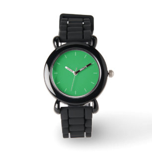Trendy Green Grainy Background Horloge
