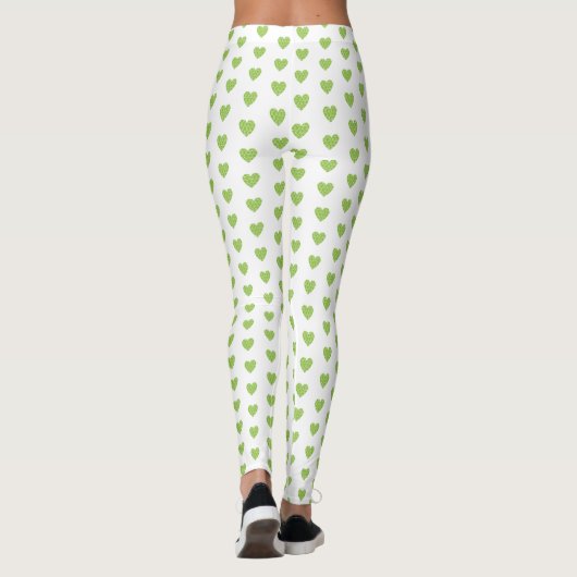 Trendy Green Heart Leggings (Achterkant)