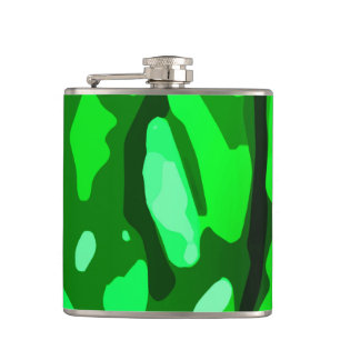 Trendy Green Pattern Heupfles
