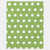 Trendy Green Polka Dots Pattern Fleece Deken (Voorkant)