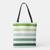Trendy Green Stripes Monogram Draagtas (Achterkant)