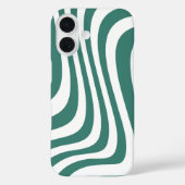Trendy Green Wavy Line Case for iPhone 16 & iPad  (Achterkant)