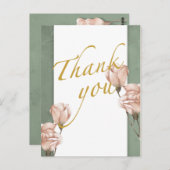 trendy greenery Dank u Briefkaart (Voorkant / Achterkant)