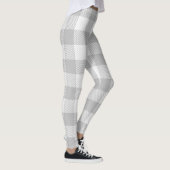 Trendy Grey and White Buffalo Check/Plaid Leggings (Rechts)