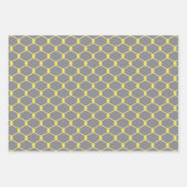 Trendy Grey and Yellow Geometric Pattern Inpakpapier Vel (Voorkant)