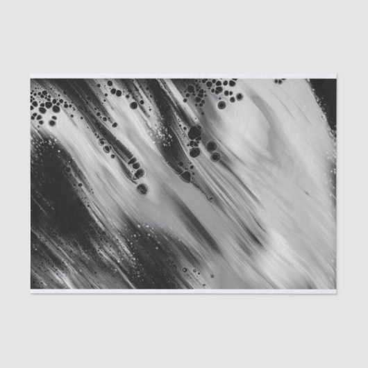 Trendy Grey/Black Abstract, ontkoppelingspagboek Tissuepapier (Voorkant)