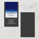 Trendy Grey Blue Stripe Consultant Visitekaartje (Voorkant / Achterkant)