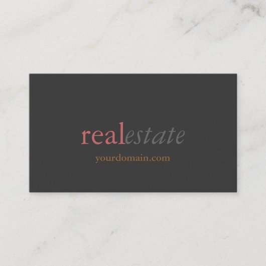 Trendy Grey Real Estate Agent Visitekaartje (Voorkant)