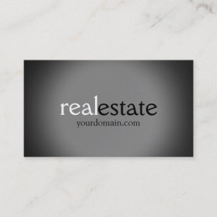 Trendy Grey Real Estate Agent Visitekaartje
