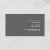 Trendy Grey Stylish Attractive Visitekaartje (Achterkant)