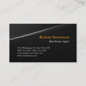 Trendy Grey Wave Real Estate Agent Visitekaartje (Achterkant)