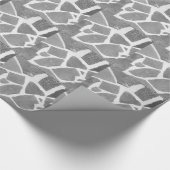 Trendy Grey White Tile Pattern Cadeaupapier (Hoek)